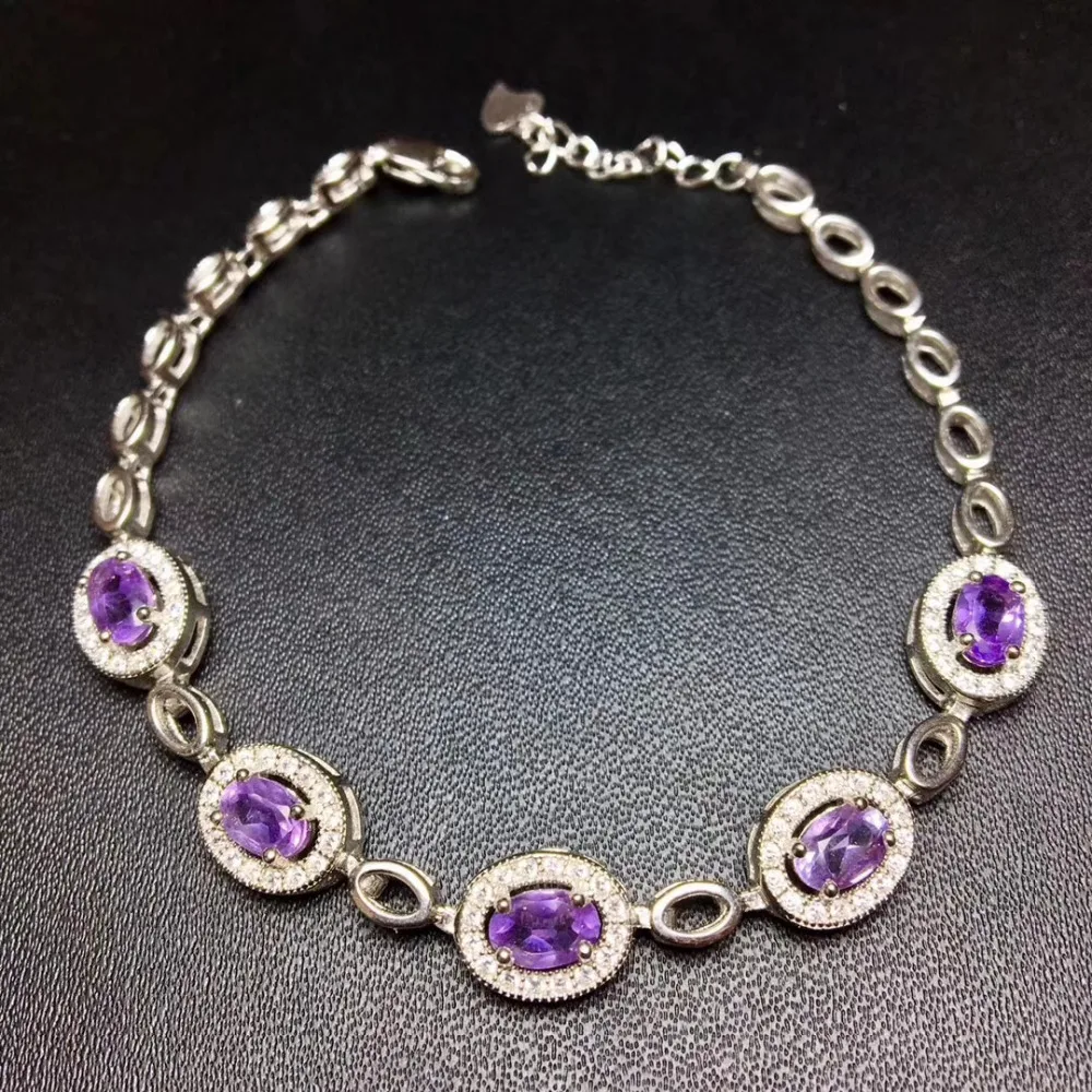 Natural amethyst gem Bracelet Natural purple crystal Elegant Classical round Bracelet S925 bracelet women wedding fine Jewelery
Natural amethyst gem Bracelet Natural purple crystal Elegant Classical round Bracelet S925 bracelet women wedding fine Jewelery