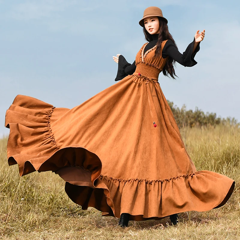 Free Shipping 2019 New Boshow Long Maxi Autumn And Sprin Bohemia Suede One-piece Vintage Dresses With A Big Hem For Women S-L
Free Shipping 2019 New Boshow Long Maxi Autumn And Sprin Bohemia Suede One-piece Vintage Dresses With A Big Hem For Women S-L