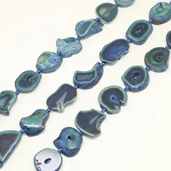Full Stran Dark Blue Achate Stones Slab Loose Beads,Polished Freeform Dragon Veins Achate Slice Beads Jewelry,25-30mm
Full Stran Dark Blue Achate Stones Slab Loose Beads,Polished Freeform Dragon Veins Achate Slice Beads Jewelry,25-30mm