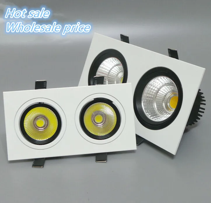 Square Double 20W Dimmable Recessed led downlight 2*10W COB LED Spotlight led ceiling lamp AC 90V -240V Free shipping
Square Double 20W Dimmable Recessed led downlight 2*10W COB LED Spotlight led ceiling lamp AC 90V -240V Free shipping
