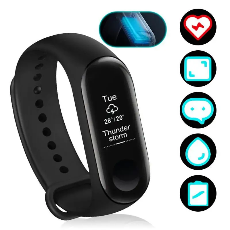 

OriginalGlobal Version Xiaomi Mi Band 3 Smart Bracelet 0.78in OLED Screen PPG Heart Rate Monitor 5ATM Waterproof Smartband Fitne