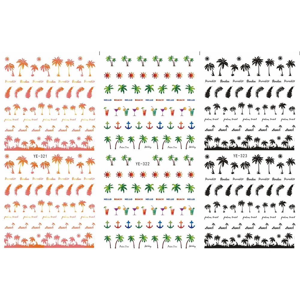 3 PACK/ LOT WATER TRANSFER DECAL NAIL ART NAIL STICKER PALM TREE ANCHOR FEATHER YE321-323
3 PACK/ LOT WATER TRANSFER DECAL NAIL ART NAIL STICKER PALM TREE ANCHOR FEATHER YE321-323