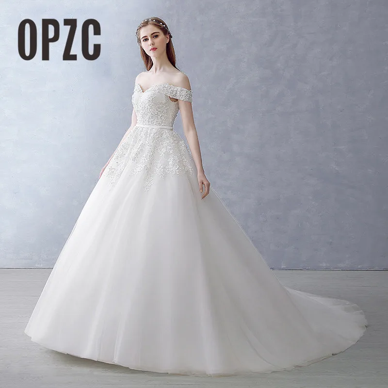 Luxury Sexy Wedding Dress 2018 New Arrival Engerla White Flower Peals Gelinlik Lace Boat Neck Court Train Princess Wedding Gowns
Luxury Sexy Wedding Dress 2018 New Arrival Engerla White Flower Peals Gelinlik Lace Boat Neck Court Train Princess Wedding Gowns