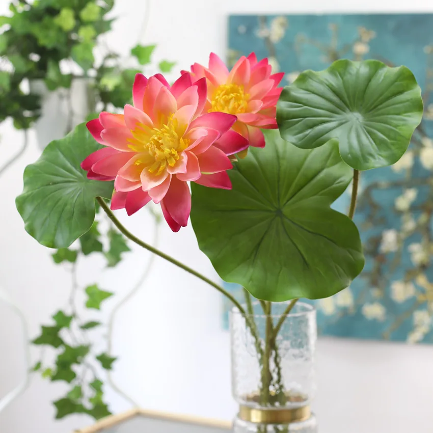 Artificial lotus leaves long stem giant leaf fake lotus plastic flower home shop table decorative green leaves
Artificial lotus leaves long stem giant leaf fake lotus plastic flower home shop table decorative green leaves