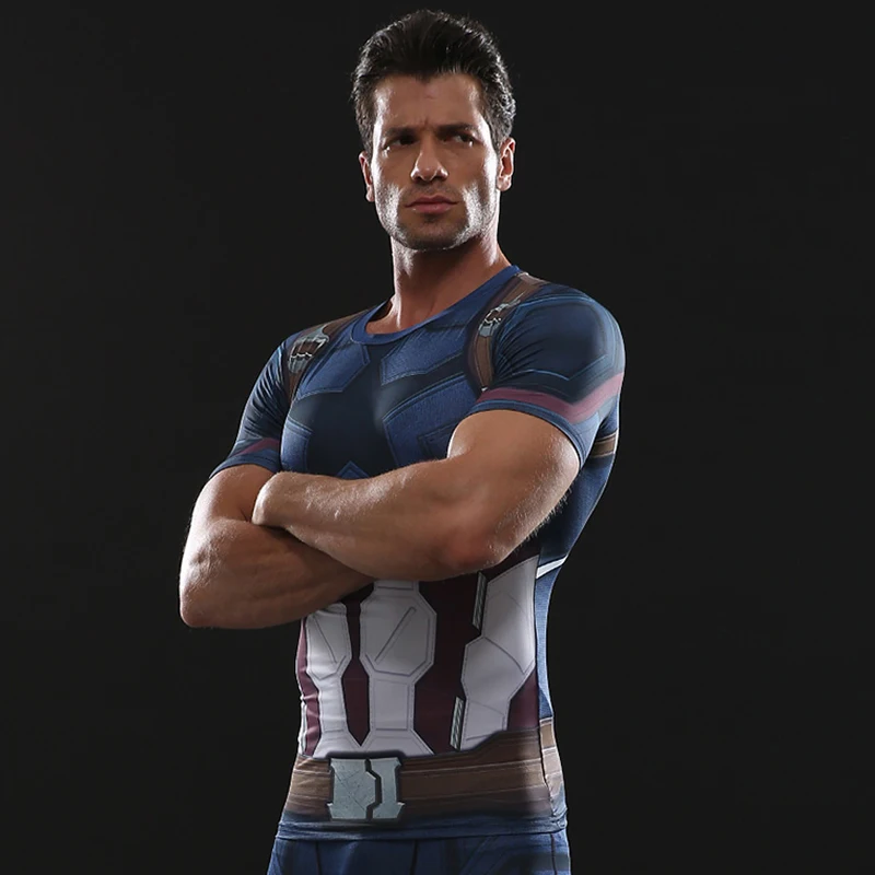 Infinity War Compression Shirt Avengers Captain America 3D Printed T shirts Men 2018 Cosplay Costume Short Sleeve Tops For Male 
Infinity War Compression Shirt Avengers Captain America 3D Printed T shirts Men 2018 Cosplay Costume Short Sleeve Tops For Male