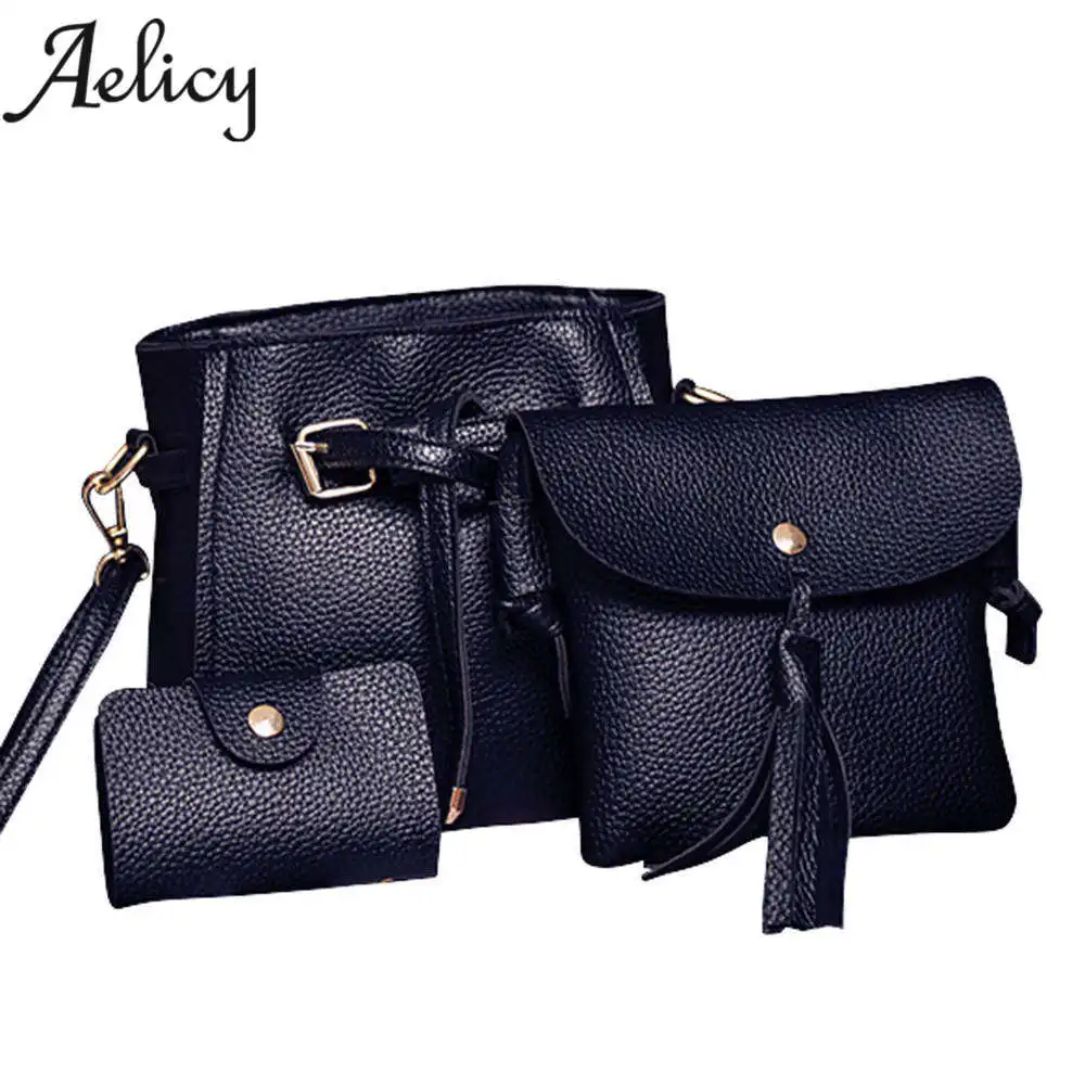 Aelicy New Women Four Set Fashion Handbag Shoulder Bag Four Pieces Tote Bag Crossbody Wallet Luxury Handbags Women Bags Designer
Aelicy New Women Four Set Fashion Handbag Shoulder Bag Four Pieces Tote Bag Crossbody Wallet Luxury Handbags Women Bags Designer