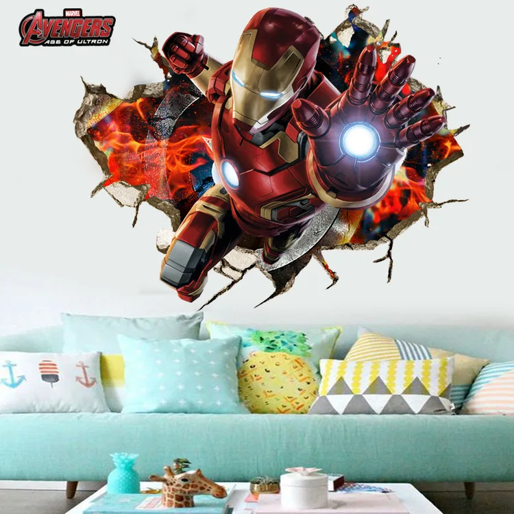3D New style Iron man decorate wall sticker children's room sticker Boy's home PVC Wall stickers kindergarten DIY Mural art 
3D New style Iron man decorate wall sticker children's room sticker Boy's home PVC Wall stickers kindergarten DIY Mural art