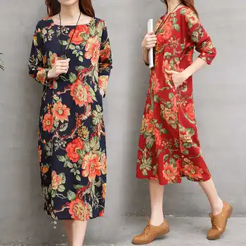 New Autumn and Winter Traditional Easy Long sleeves Cotton and Linen Woman National Wind Costume Printing Dress NY1881898
New Autumn and Winter Traditional Easy Long sleeves Cotton and Linen Woman National Wind Costume Printing Dress NY1881898
