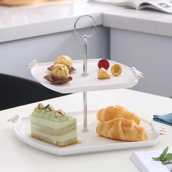 1 pcs / ceramic tableware fruit cake tray food dessert plate bone china double tray ceramic tableware accessories
1 pcs / ceramic tableware fruit cake tray food dessert plate bone china double tray ceramic tableware accessories