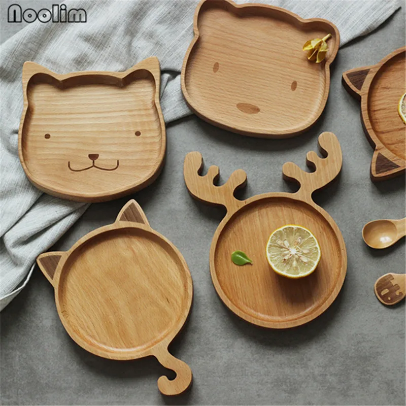 NOOLIM Japanese Wooden Cutlery Creative Children's Cartoon Dinner Plate Sub-grid Fruit Plate Tableware Dinnerware Accessories
NOOLIM Japanese Wooden Cutlery Creative Children's Cartoon Dinner Plate Sub-grid Fruit Plate Tableware Dinnerware Accessories