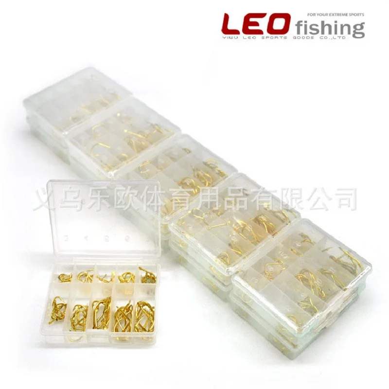 LEO 100pcs Golden Fishing hook overturned hook Sea Fishing Accessories Fishing gear
LEO 100pcs Golden Fishing hook overturned hook Sea Fishing Accessories Fishing gear