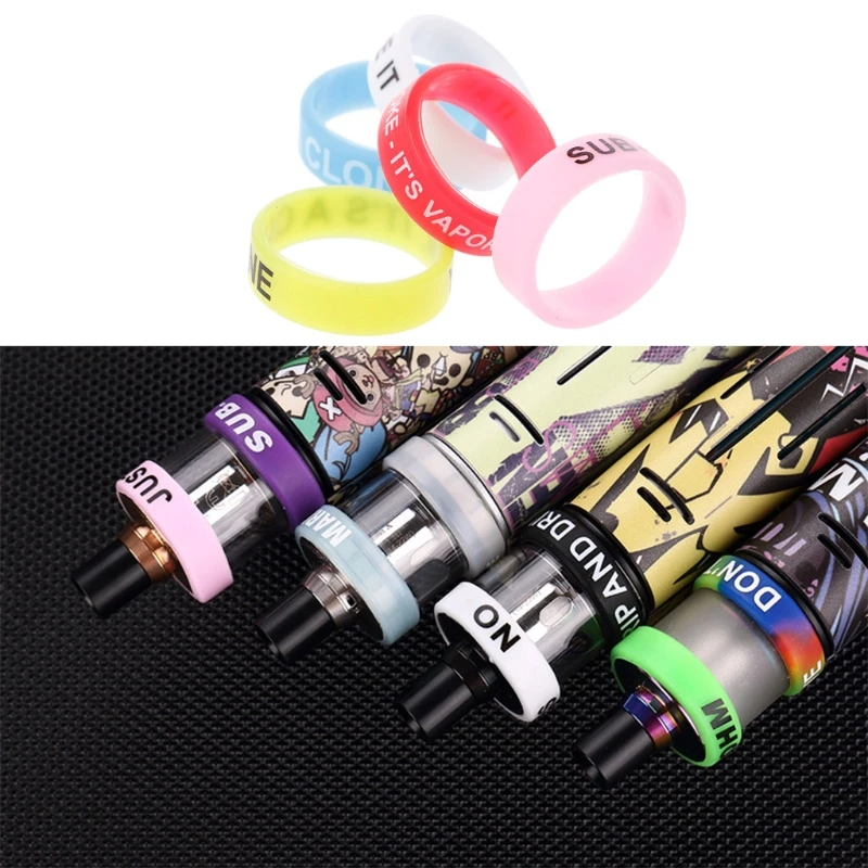 

5Pcs Silicone Rings Anti-Slip Bands For Vape Tank Mods E-Cigarette Atomizers