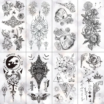 Minimal Line Rose Cornflower Waterproof Temporary Tattoo Sticker Totem Cello Flash Tattoos Body Art Fake Arm tatoo Women 
Minimal Line Rose Cornflower Waterproof Temporary Tattoo Sticker Totem Cello Flash Tattoos Body Art Fake Arm tatoo Women