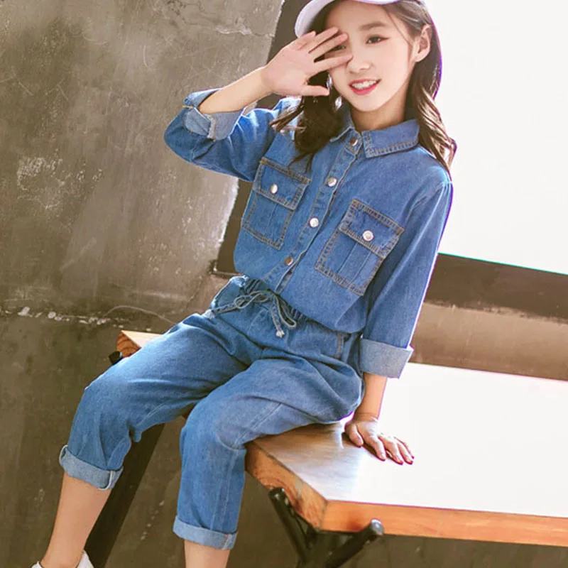 Teenage Girls Denim Suit Spring and Autumn Children Clothing Set Girls Long Sleeve Denim Tops And Jeans Pants Kids Clothes Sets
Teenage Girls Denim Suit Spring and Autumn Children Clothing Set Girls Long Sleeve Denim Tops And Jeans Pants Kids Clothes Sets