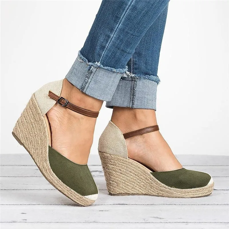 Women Shoes Suede Wedges High Ankle Sandals Round Toe Casual Shoes 2019 New High Slope Round Head Sandals Casual Shoes
Women Shoes Suede Wedges High Ankle Sandals Round Toe Casual Shoes 2019 New High Slope Round Head Sandals Casual Shoes