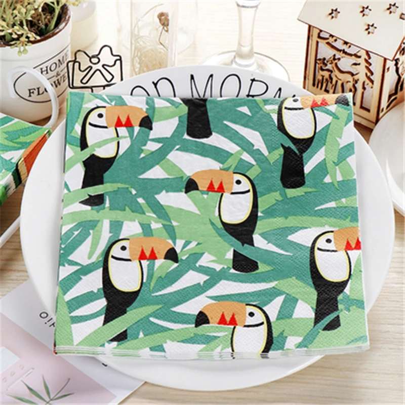 20Pcs/Lot Cartoon Parrot Paper Towels Wedding Decoupage Paper Napkins For Baby Shower Birthday Decoration Kids Party Supplies
20Pcs/Lot Cartoon Parrot Paper Towels Wedding Decoupage Paper Napkins For Baby Shower Birthday Decoration Kids Party Supplies