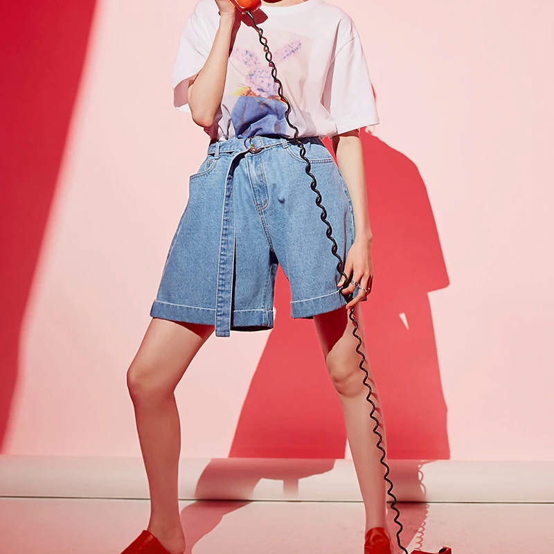 Samstree Summer Belt Denim Shorts Blue 2019 Summer Wide Leg Shorts with Pockets Young Women Loose High Waist Flare Shorts
Samstree Summer Belt Denim Shorts Blue 2019 Summer Wide Leg Shorts with Pockets Young Women Loose High Waist Flare Shorts