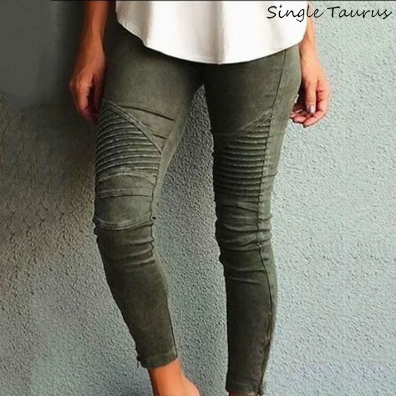 Europe America Moto Biker Jeans Women Cotton Washed Vintage Pleated Pencil Pants Femme Zipper High Elasticity Skinny Trousers
Europe America Moto Biker Jeans Women Cotton Washed Vintage Pleated Pencil Pants Femme Zipper High Elasticity Skinny Trousers