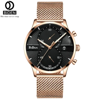 BIDEN Ultra Thin Quartz Watches Mens Mesh Stainless Steel Watches Auto Date Wristwatches Man Business Simple Wristwatch 0094
BIDEN Ultra Thin Quartz Watches Mens Mesh Stainless Steel Watches Auto Date Wristwatches Man Business Simple Wristwatch 0094