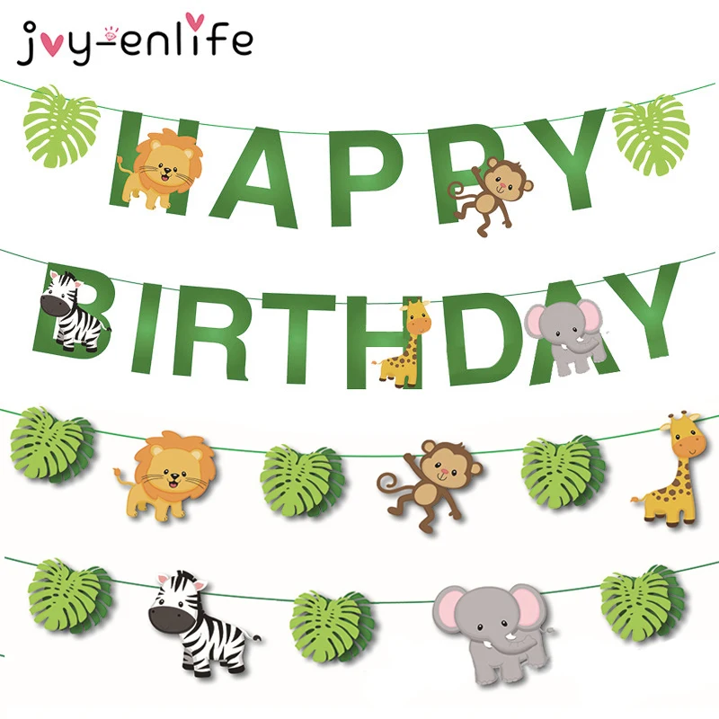 JOY-ENLIFE Zoo Safari Jungle Animal Birthday Banner Forest Safari Bunting Garland Baby Shower Kids Birthday Party Decoration
JOY-ENLIFE Zoo Safari Jungle Animal Birthday Banner Forest Safari Bunting Garland Baby Shower Kids Birthday Party Decoration