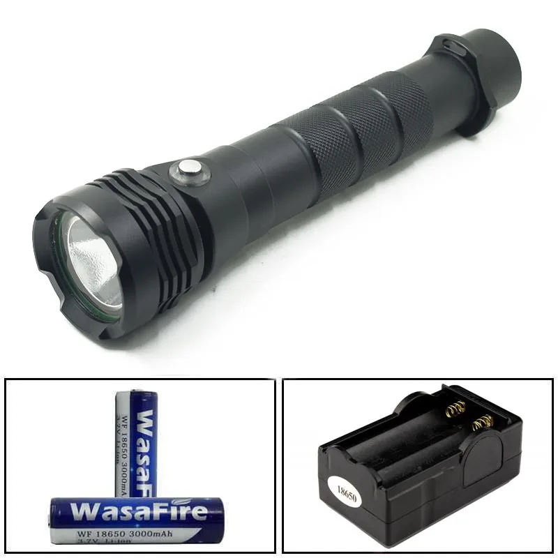 XHP50 Led Flashlight Professional Underwater Waterproof Scuba Torch LED Diving Tactical Lantern With 18650 Battery + Charger
XHP50 Led Flashlight Professional Underwater Waterproof Scuba Torch LED Diving Tactical Lantern With 18650 Battery + Charger