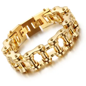 Hot 20mm/22mm Wide New Fashion Men's Stainless Steel Motorcycle Bike Bicycle Chain Design Bracelet Gold Tone Special Gift
Hot 20mm/22mm Wide New Fashion Men's Stainless Steel Motorcycle Bike Bicycle Chain Design Bracelet Gold Tone Special Gift
