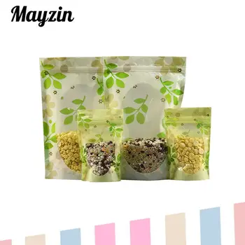 Green Leaf Print Standup Plastic Bag With Zipper Closure, great for food storage use 100Pcs/Lot
Green Leaf Print Standup Plastic Bag With Zipper Closure, great for food storage use 100Pcs/Lot