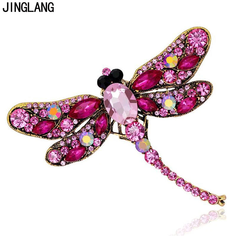 JINGLANG Fashion Animal Metal Brooches Pins Crystal Vintage Dragonfly Brooches For Women Men Suit Clothes Decoration Jewelry
JINGLANG Fashion Animal Metal Brooches Pins Crystal Vintage Dragonfly Brooches For Women Men Suit Clothes Decoration Jewelry
