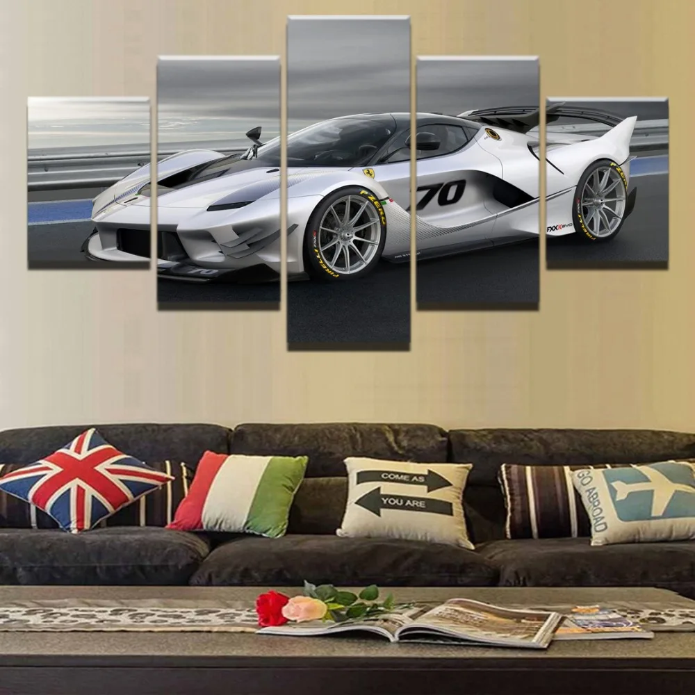 Canvas Wall Art Picture Printed Painting Modern Wall Decor Framework For Living Room Decor 5 Panel FXXK Silver Race Car Poster
Canvas Wall Art Picture Printed Painting Modern Wall Decor Framework For Living Room Decor 5 Panel FXXK Silver Race Car Poster