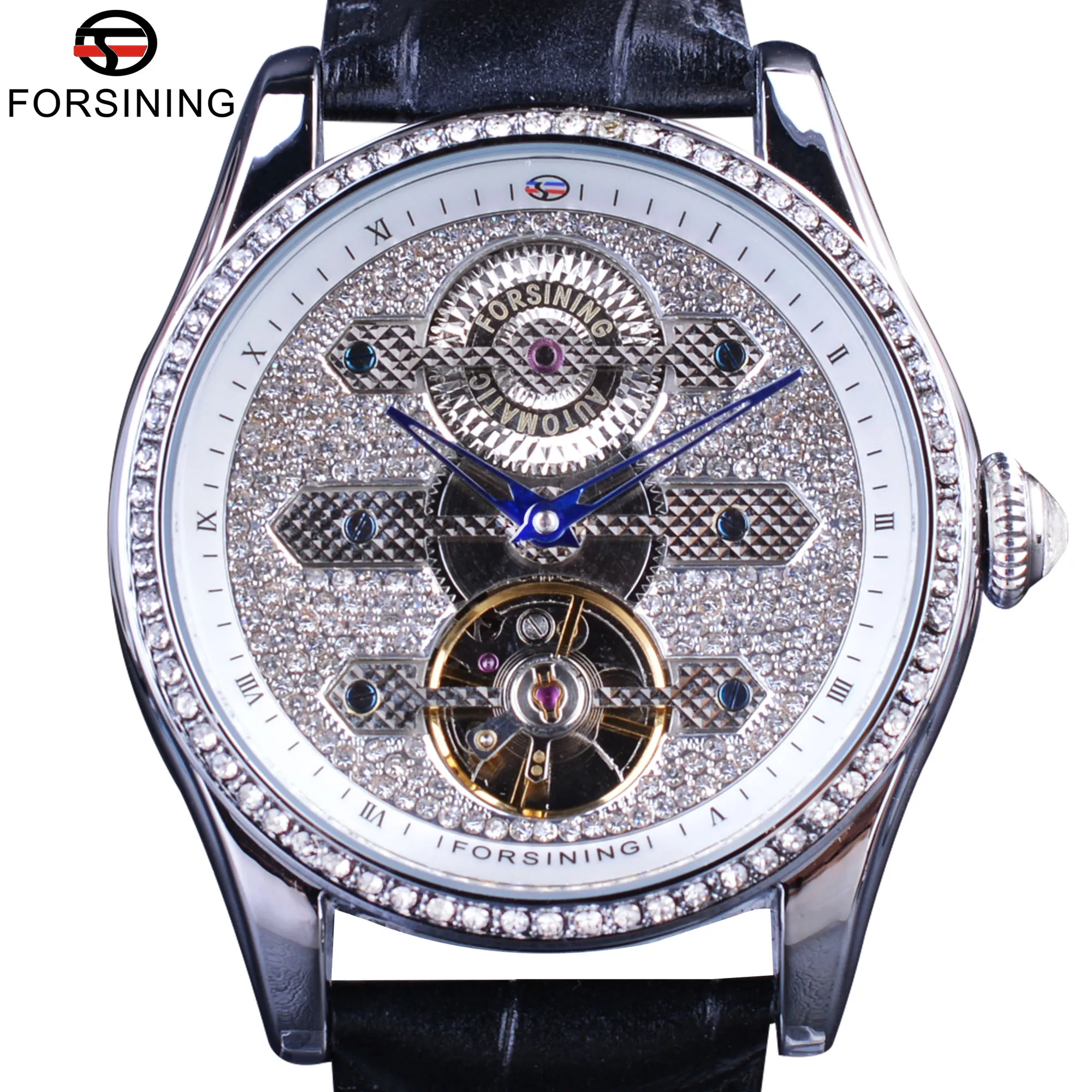 Forsining 2017 Unique Diamond Design Genuine Leather Blue Hands Tourbillion Waterproof Mens Automatic Watches Top Brand Luxury
Forsining 2017 Unique Diamond Design Genuine Leather Blue Hands Tourbillion Waterproof Mens Automatic Watches Top Brand Luxury