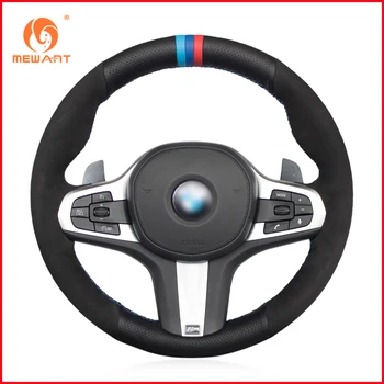 MEWANT Black Genuine Leather Suede Car Steering Wheel Cover for BMW G30 525i 530i 530d M550i M550d 2017 2018 G32 630i 640i M
MEWANT Black Genuine Leather Suede Car Steering Wheel Cover for BMW G30 525i 530i 530d M550i M550d 2017 2018 G32 630i 640i M