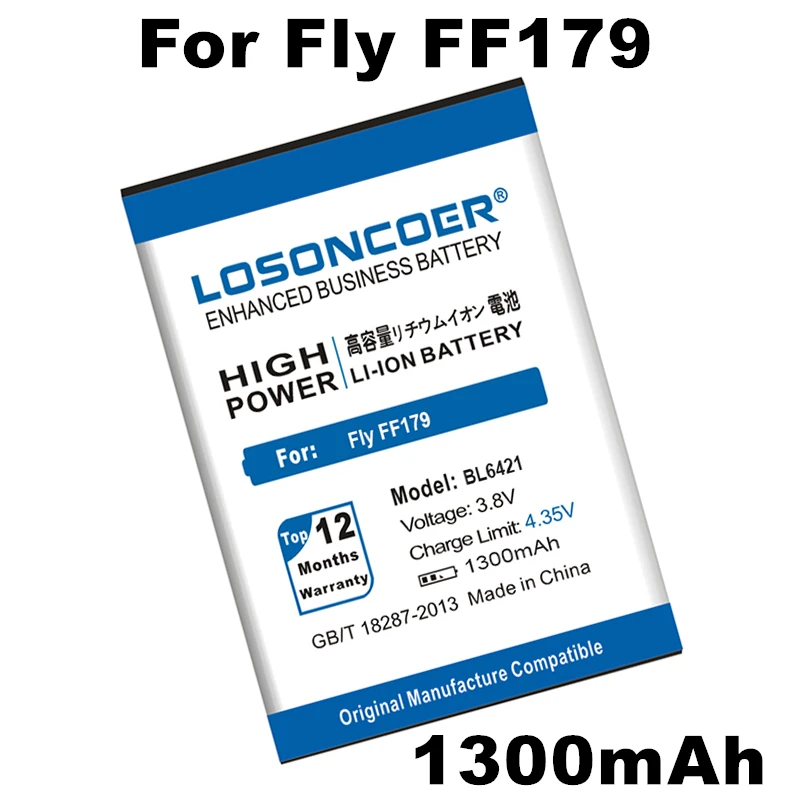 Аккумулятор LOSONCOER BL6421 1300 мАч для Fly FF179 аккумулятор + номер отслеживания
Аккумулятор LOSONCOER BL6421 1300 мАч для Fly FF179 аккумулятор + номер отслеживания