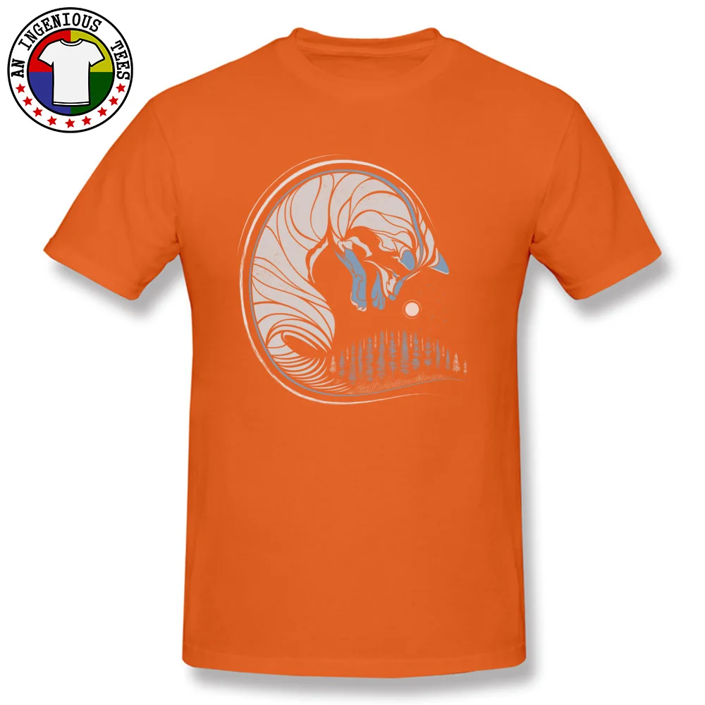 Chasing Its Tail O-Neck Top T-shirts Thanksgiving Day Tees Short Sleeve Hot Sale 100% Cotton comfortable Sweatshirts Unique Men Chasing Its Tail orange