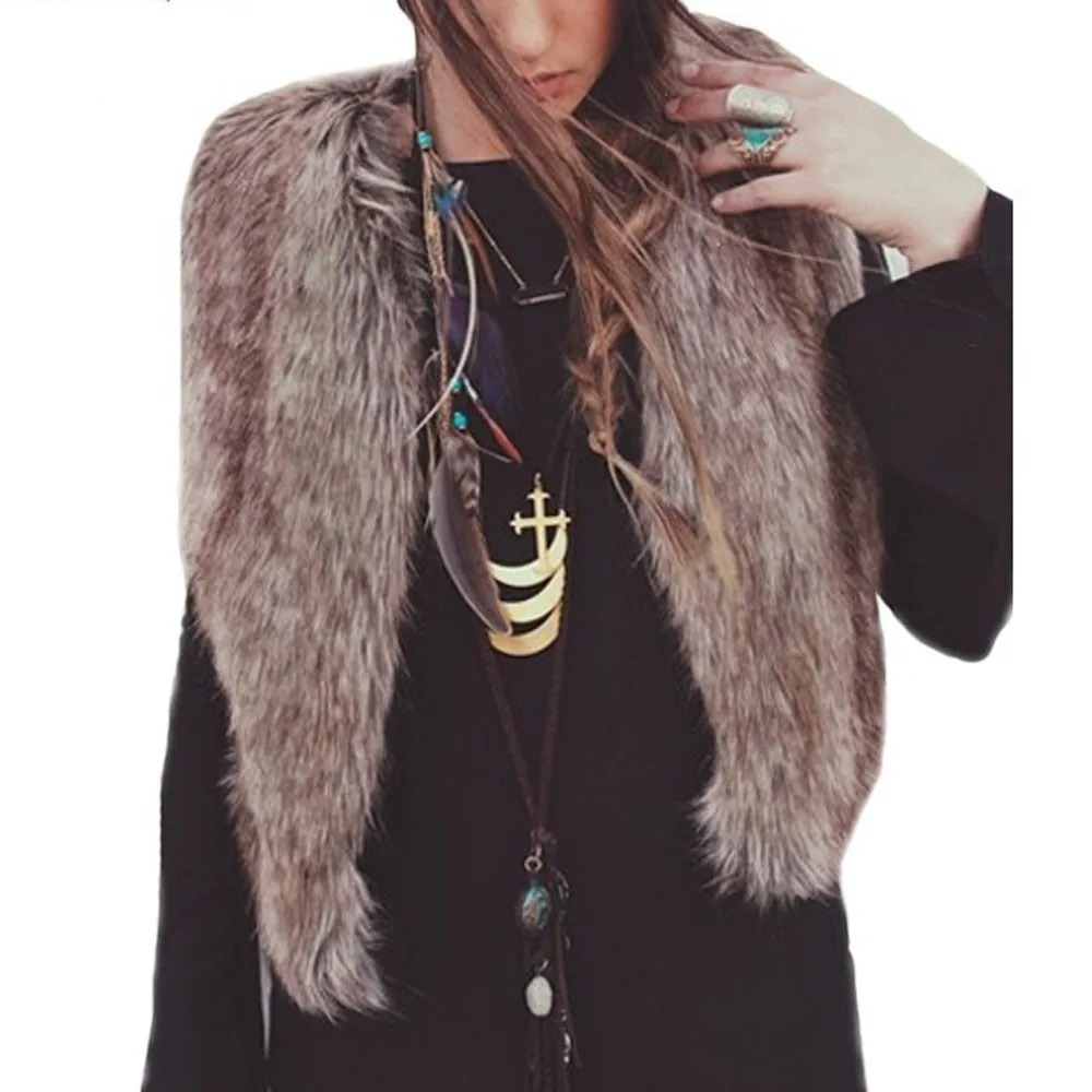 2018 Winter Women Vest Faux fur Sleeveless Short Coat Vests Long Hair Female Jacket Waistcoat Outerwear Zipper Casual Jacket
2018 Winter Women Vest Faux fur Sleeveless Short Coat Vests Long Hair Female Jacket Waistcoat Outerwear Zipper Casual Jacket