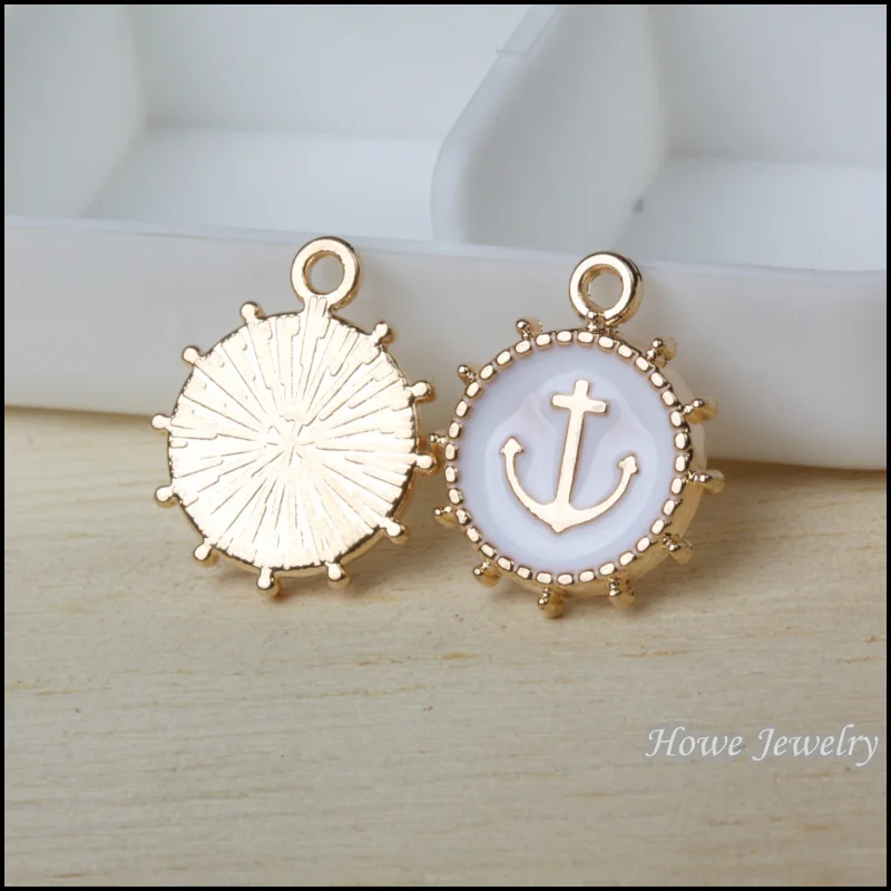 50PCS Anchor Carved Gold Tone Plated white Enamel Charms fit for necklaces & pendants DIY jewelry findings JC743
50PCS Anchor Carved Gold Tone Plated white Enamel Charms fit for necklaces & pendants DIY jewelry findings JC743