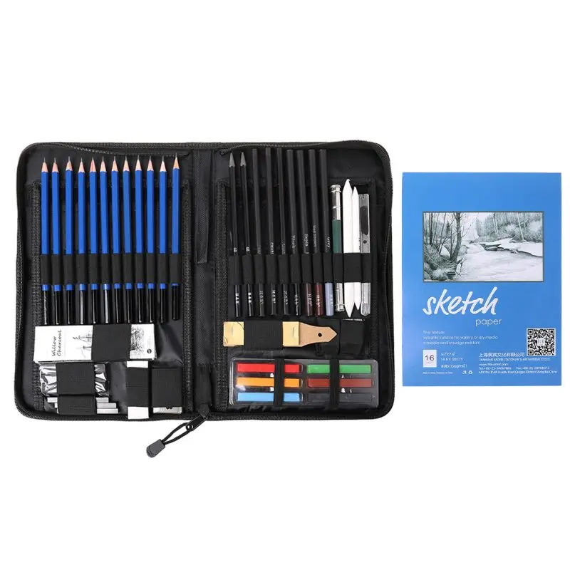 48Pcs/Set Professional Sketching Drawing Pencils Eraser Sharpener Pastel Kit Painting Tool Art Supplies With Carry Bag 
48Pcs/Set Professional Sketching Drawing Pencils Eraser Sharpener Pastel Kit Painting Tool Art Supplies With Carry Bag