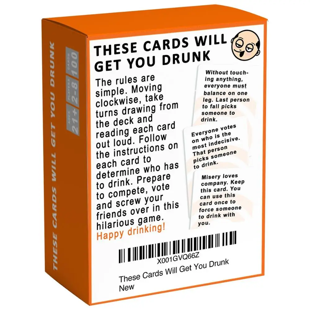 Newest WILL GET YOU drunk Funny Adult Drinking Game Party for home party card game
Newest WILL GET YOU drunk Funny Adult Drinking Game Party for home party card game
