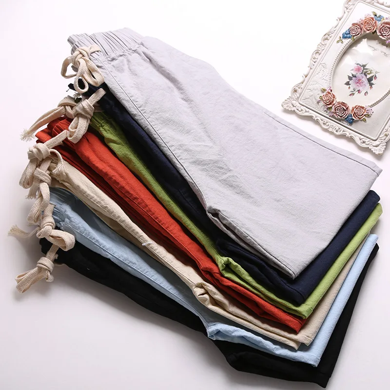 Cotton and linen nine pants women's spring summer new casual sports feet pants broeken striped women Harem pants thin section
Cotton and linen nine pants women's spring summer new casual sports feet pants broeken striped women Harem pants thin section