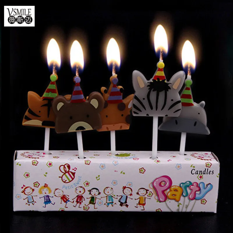 5pcs/set Cute animal tiger Cat dog elephant lion horse Birthday Art Smokeless Candle for Party Supplies Cake/Cupcake Toppers
5pcs/set Cute animal tiger Cat dog elephant lion horse Birthday Art Smokeless Candle for Party Supplies Cake/Cupcake Toppers