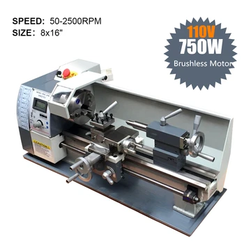 110V 750W Lathe Brushless Motor Variable Speed Mini Metal Lathe Machine for Metalworking Stainless Steel Processing Full CE
110V 750W Lathe Brushless Motor Variable Speed Mini Metal Lathe Machine for Metalworking Stainless Steel Processing Full CE