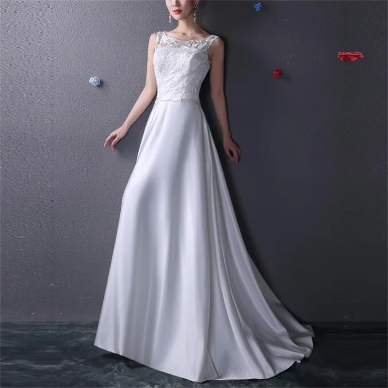 2017 Latest Evening Dresses with Sash Elegant Satin Lace Bride Gown Long Ball Prom Party Homecoming/Graduation Formal Dress
2017 Latest Evening Dresses with Sash Elegant Satin Lace Bride Gown Long Ball Prom Party Homecoming/Graduation Formal Dress