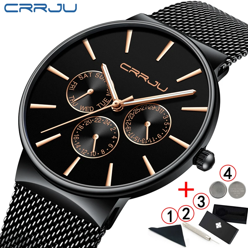Crrju Men Watches Top Luxury Brand Waterproof Date Ultra Thin Mens Watches Stainless Steel Man Wrist Watches reloj hombre 2019
Crrju Men Watches Top Luxury Brand Waterproof Date Ultra Thin Mens Watches Stainless Steel Man Wrist Watches reloj hombre 2019