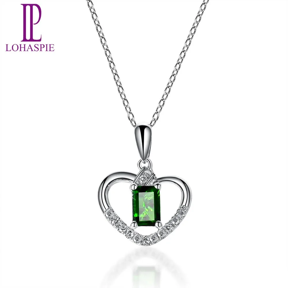 LP Diamond-Jewelry Solid 18K 750 White Gold Natural Chrome Diopside Gemstone Heart Pendant Fine Stone Jewelry For Gift New
LP Diamond-Jewelry Solid 18K 750 White Gold Natural Chrome Diopside Gemstone Heart Pendant Fine Stone Jewelry For Gift New