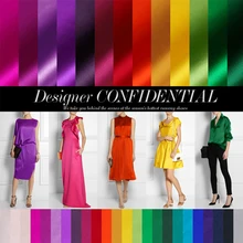 LEO & LIN rojo verde azul Amarillo Blanco Multicolor satinado brillante elástico tela suave de satén poliéster doblar vestido al por mayor 50cm(China)