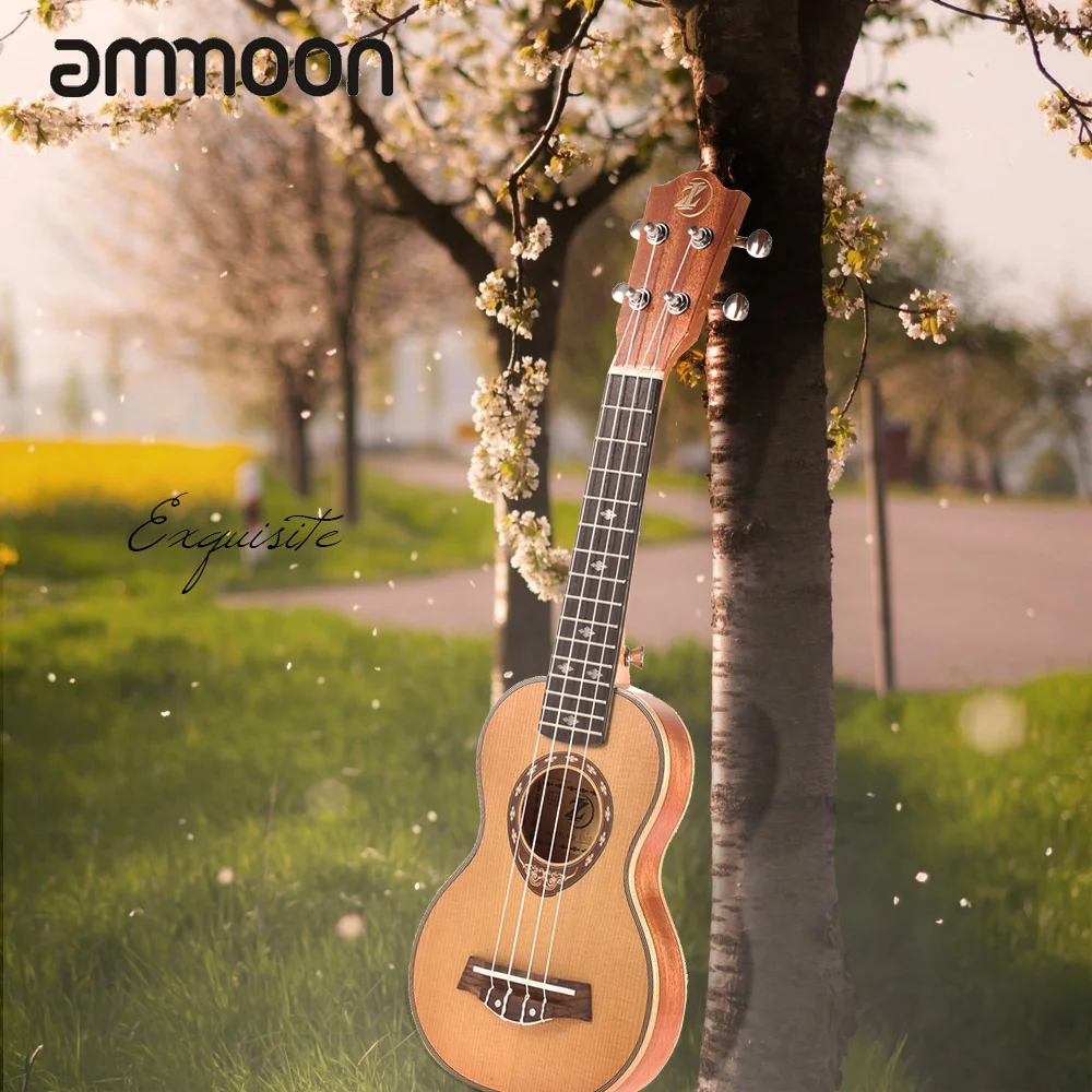 21" Soprano Ukulele Spruce 42mm Slim Design Ukelele Mahogany Fingerboard High Gloss Surface Smooth and Beautiful
21" Soprano Ukulele Spruce 42mm Slim Design Ukelele Mahogany Fingerboard High Gloss Surface Smooth and Beautiful