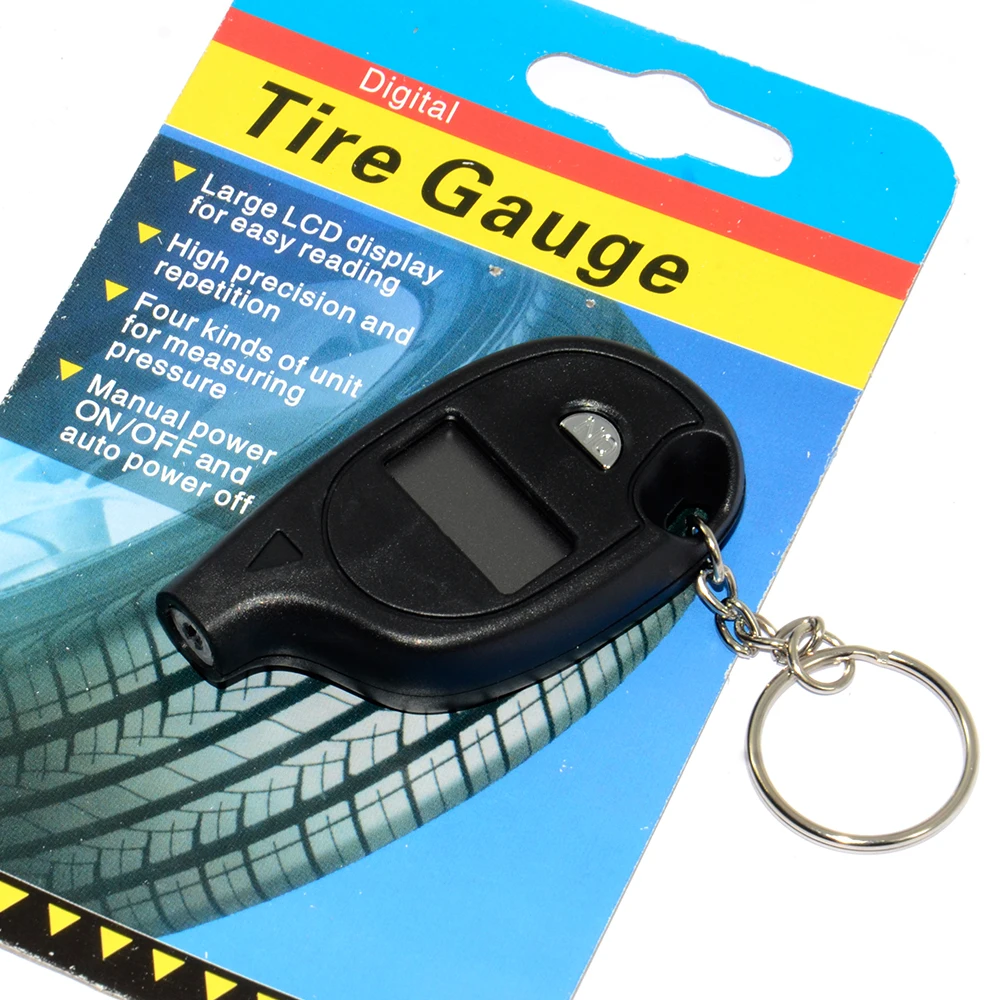 

Portable Mini Keychain Digital LCD 2-150 PSI Tire Tyre Wheel Air Pressure Gauge Tester Procession Tool Tire Pressure Monitor