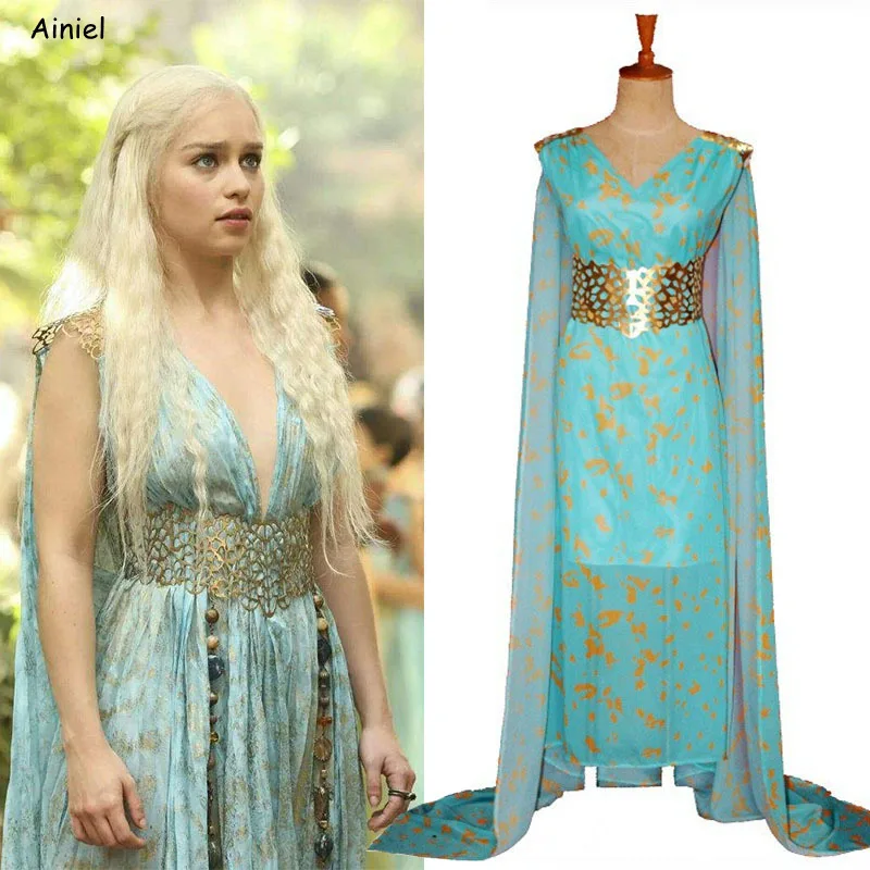 A Song of Ice and Fire Game of Thrones Cosplay Costumes Daenerys Targaryen Cosplay Costumes Wig Halloween Costumes for Women
A Song of Ice and Fire Game of Thrones Cosplay Costumes Daenerys Targaryen Cosplay Costumes Wig Halloween Costumes for Women