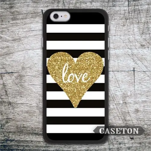 Golden Heart Glitter font b Case b font For font b iPhone b font font b