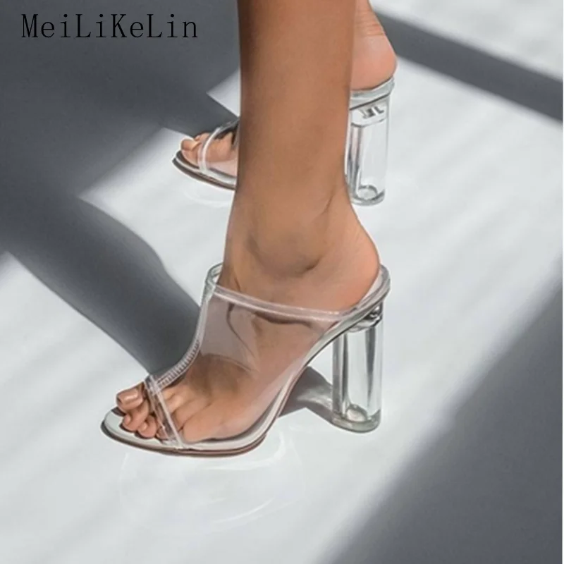 MeiLiKeLin Sexy Transparent Jelly Mules Shoes Clear Crystal High Heels Women Slippers Crystal Transparent Sandals Ladies Pumps
MeiLiKeLin Sexy Transparent Jelly Mules Shoes Clear Crystal High Heels Women Slippers Crystal Transparent Sandals Ladies Pumps