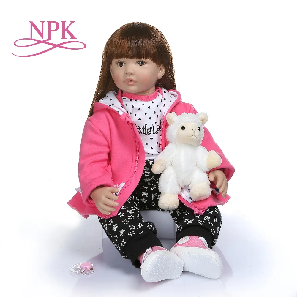 60CM high quality soft silicone reborn toddler girl doll in hoodie dress bebe doll reborn long hair doll 6-9M real baby size
60CM high quality soft silicone reborn toddler girl doll in hoodie dress bebe doll reborn long hair doll 6-9M real baby size